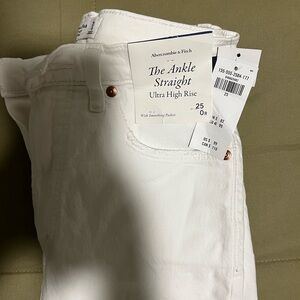 Abercrombie & Fitch Ultra High Rise White Jeans